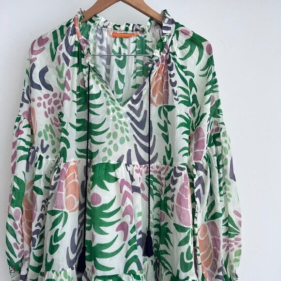 Oliphant Green and Pink Patterned Mini Dress - Picture 2 of 10